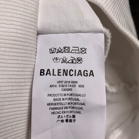Balenciaga Archetype Back Logo White Pullover Hoodie - Picture 5 of 5